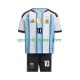 Argentinien Kinderset Heim trikot WM 2026 Kurzarm Lionel Messi 10