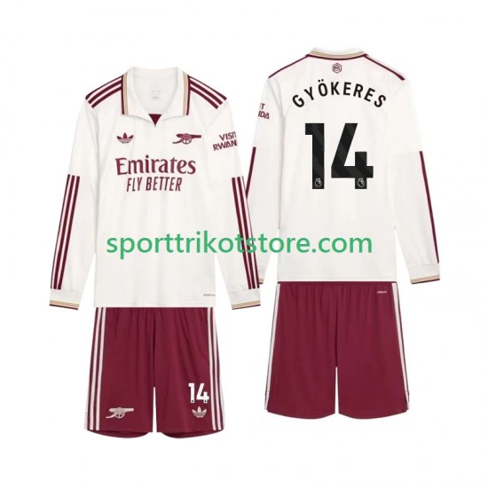 Arsenal Kinderset Ausweich trikot 2025-2026 Langarm Gyokeres 14