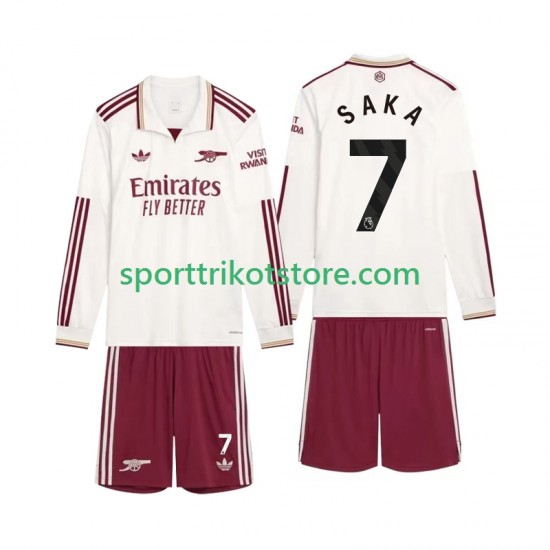 Arsenal Kinderset Ausweich trikot 2025-2026 Langarm Saka 7