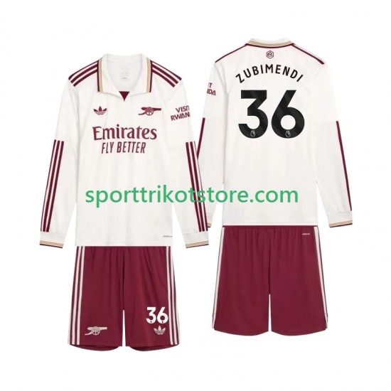 Arsenal Kinderset Ausweich trikot 2025-2026 Langarm Zubimendi 36