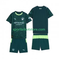 Manchester City Kinderset Viertes trikot 2025-2026 Kurzarm