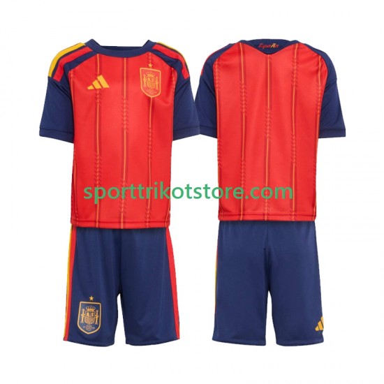 Spanien Kinderset Heim trikot WM 2026 Kurzarm