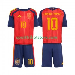 Spanien Kinderset Heim trikot WM 2026 Kurzarm Lamine Yamal 10