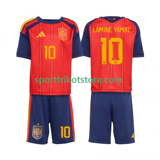 Spanien Kinderset Heim trikot WM 2026 Kurzarm Lamine Yamal 10