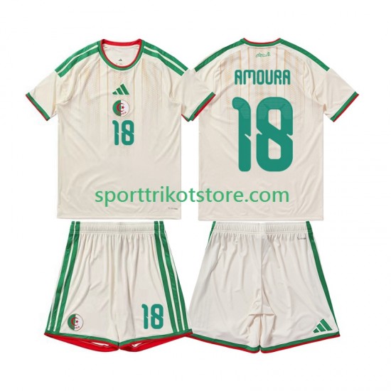 Algerien Kinderset Heim trikot 2026 Kurzarm Mohamed Amoura 18