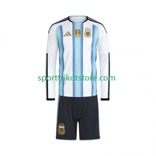 Argentinien Kinderset Heim trikot WM 2026 Langarm