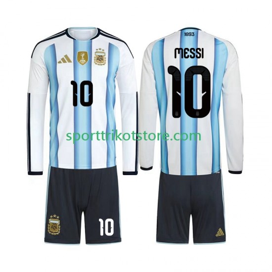 Argentinien Kinderset Heim trikot WM 2026 Langarm Lionel Messi 10