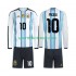 Argentinien Kinderset Heim trikot WM 2026 Langarm Lionel Messi 10