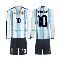 Argentinien Kinderset Heim trikot WM 2026 Langarm Maradona 10