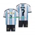 Argentinien Kinderset Heim trikot WM 2026 Kurzarm Rodrigo De Paul 7