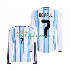 Argentinien Herren Heim trikot WM 2026 Langarm Rodrigo De Paul 7