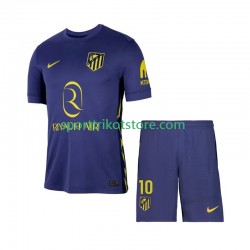 Atlético Madrid Kinderset Auswärts trikot 2025-2026 Kurzarm Alex Baena 10
