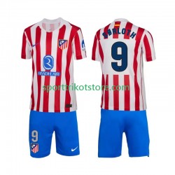Atlético Madrid Kinderset Heim trikot 2025-2026 Kurzarm Alexander Sorloth 9