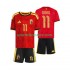 Belgien Kinderset Heim trikot WM 2026 Kurzarm Jeremy Doku 11