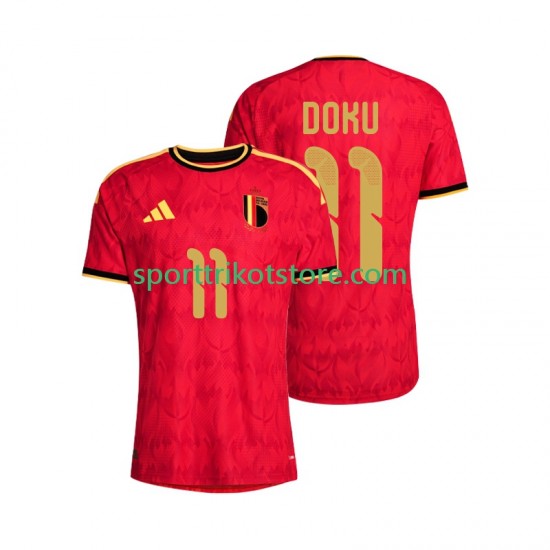 Belgien Herren Heim trikot WM 2026 Kurzarm Jeremy Doku 11
