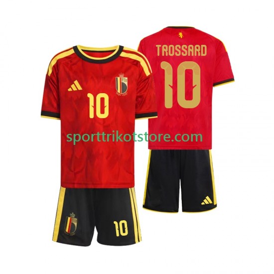 Belgien Kinderset Heim trikot WM 2026 Kurzarm Leandro Trossard 10