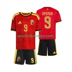 Belgien Kinderset Heim trikot WM 2026 Kurzarm Openda 9
