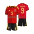 Belgien Kinderset Heim trikot WM 2026 Kurzarm Openda 9