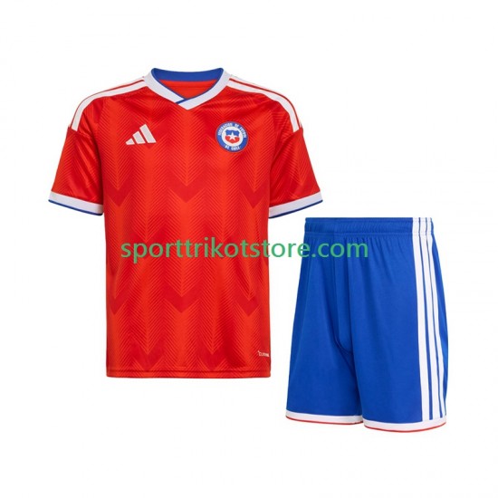 Chile Kinderset Heim trikot 2026 Kurzarm