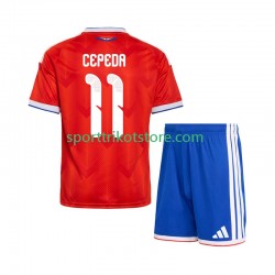 Chile Kinderset Heim trikot 2026 Kurzarm Lucas Cepeda 11
