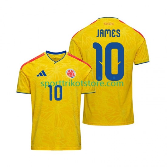 Kolumbien Herren Heim trikot WM 2026 Kurzarm James Rodriguez 10