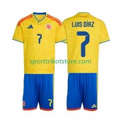 Kolumbien Kinderset Heim trikot WM 2026 Kurzarm Luis Diaz 7