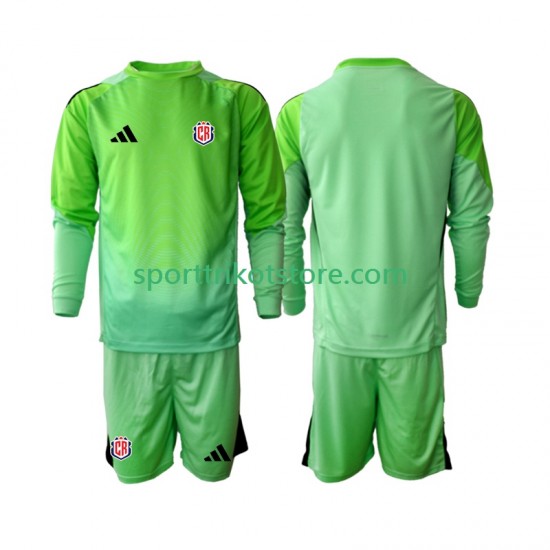 Costa Rica Kinderset Heim trikot 2025 Langarm Torwart