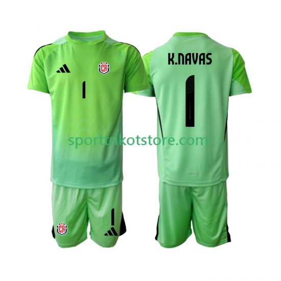 Costa Rica Kinderset Heim trikot 2025 Kurzarm Torwart Keylor Navas 1