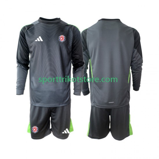Costa Rica Kinderset Auswärts trikot 2025 Langarm Torwart