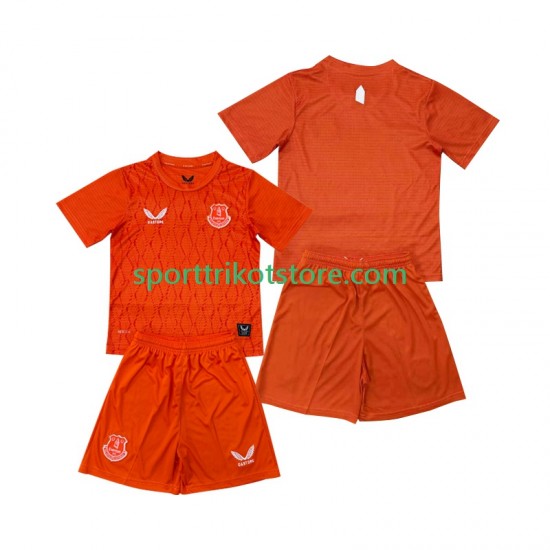 Everton Kinderset Ausweich trikot 2025-2026 Kurzarm Torwart FC