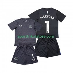 Everton Kinderset Auswärts trikot 2025-2026 Kurzarm Torwart FC Pickford 1