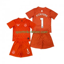 Everton Kinderset Ausweich trikot 2025-2026 Kurzarm Torwart FC Pickford 1