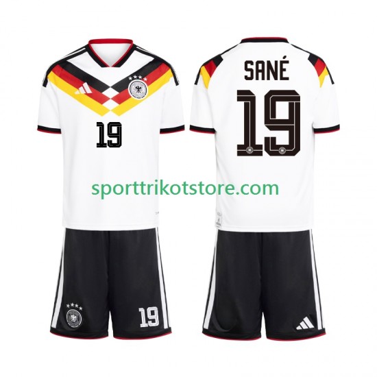 Deutschland Kinderset Heim trikot WM 2026 Kurzarm Leroy Sane 19