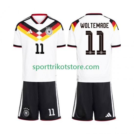 Deutschland Kinderset Heim trikot WM 2026 Kurzarm Woltemade 11