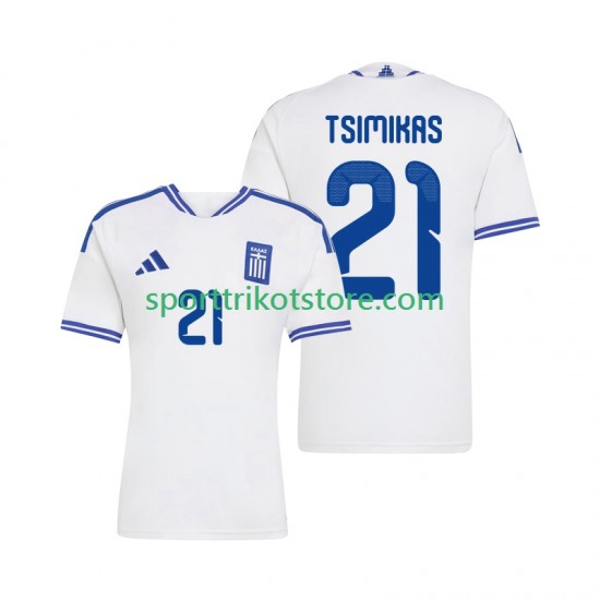 Griechenland Herren Heim trikot 2026 Kurzarm Konstantinos Tsimikas 21