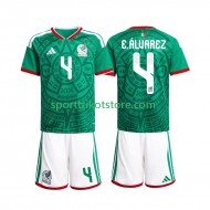 Mexiko Kinderset Heim trikot WM 2026 Kurzarm Edson Alvarez 4