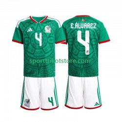 Mexiko Kinderset Heim trikot WM 2026 Kurzarm Edson Alvarez 4