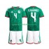 Mexiko Kinderset Heim trikot WM 2026 Kurzarm Edson Alvarez 4