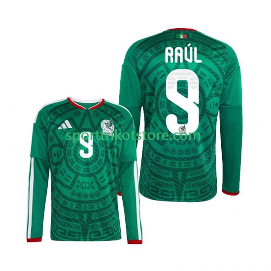 Mexiko Herren Heim trikot WM 2026 Langarm Raul Jimenez 9