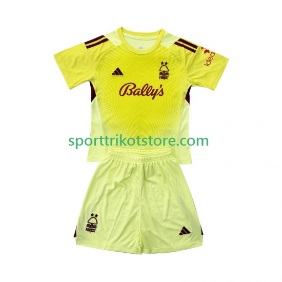 Nottingham Forest Kinderset Heim trikot 2025-2026 Kurzarm Torwart