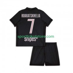 Paris Saint-Germain Kinderset Viertes trikot 2025-2026 Kurzarm Khvicha Kvaratskhelia 7