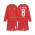 Portugal Kinderset Heim trikot WM 2026 Langarm Bruno Fernandes 8