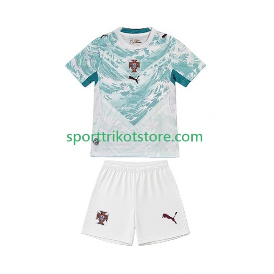 Portugal Kinderset Auswärts trikot WM 2026 Kurzarm