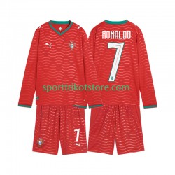 Portugal Kinderset Heim trikot WM 2026 Langarm Cristiano Ronaldo 7