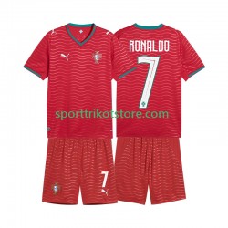 Portugal Kinderset Heim trikot WM 2026 Kurzarm Cristiano Ronaldo 7