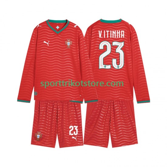 Portugal Kinderset Heim trikot WM 2026 Langarm Vitinha 23