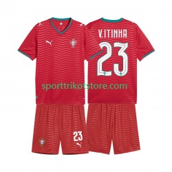 Portugal Kinderset Heim trikot WM 2026 Kurzarm Vitinha 23