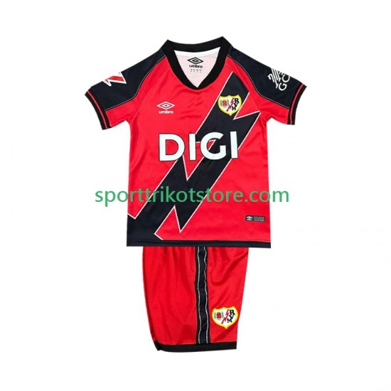Rayo Vallecano Kinderset Auswärts trikot 2025-2026 Kurzarm