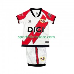 Rayo Vallecano Kinderset Heim trikot 2025-2026 Kurzarm