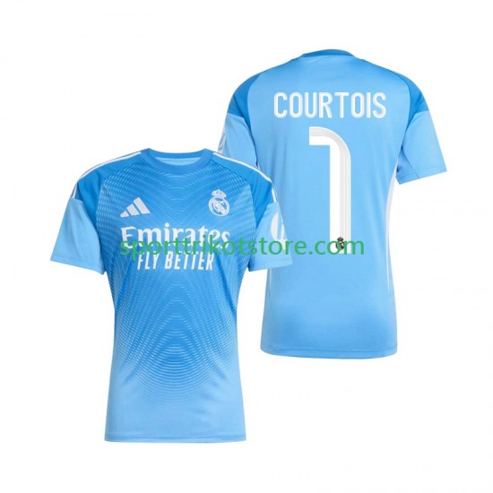 Real Madrid Herren Heim trikot 2025-2026 Kurzarm Torwart Thibaut Courtois 1